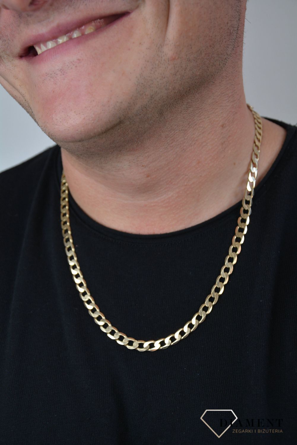 Złoty łańcuszek 585 pancerka 7 mm DIA-LAN-1114-585 7mm ✅.jpg